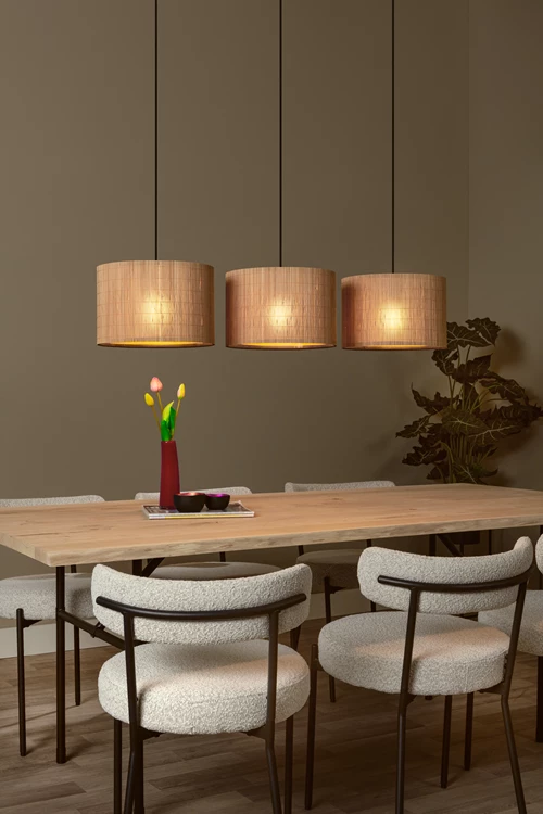 Lucide MAGIUS - Pendant light - 3xE27 - Natural - atmosphere 1